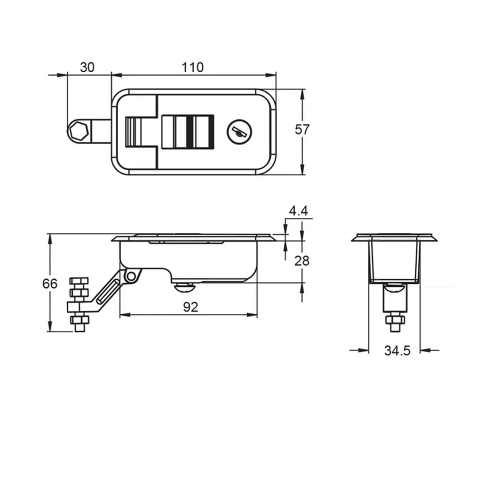 Compression Lock Large Black 15-30mm