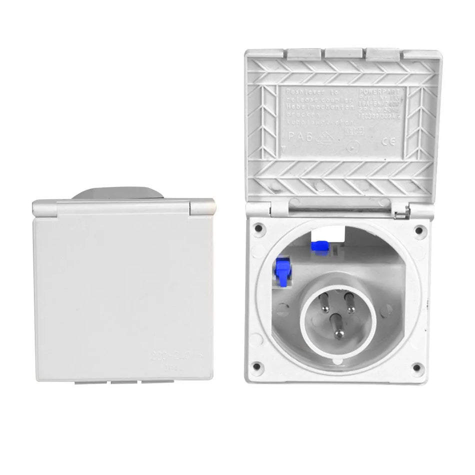 Flush Fitting 240 Volt Mains Inlet