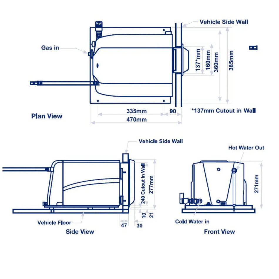 Whale 13 Litre Gas / Electric Water Heater
