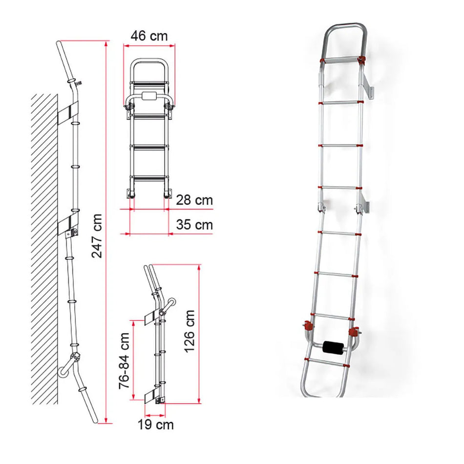 Fiamma Deluxe 8 Step External Ladder