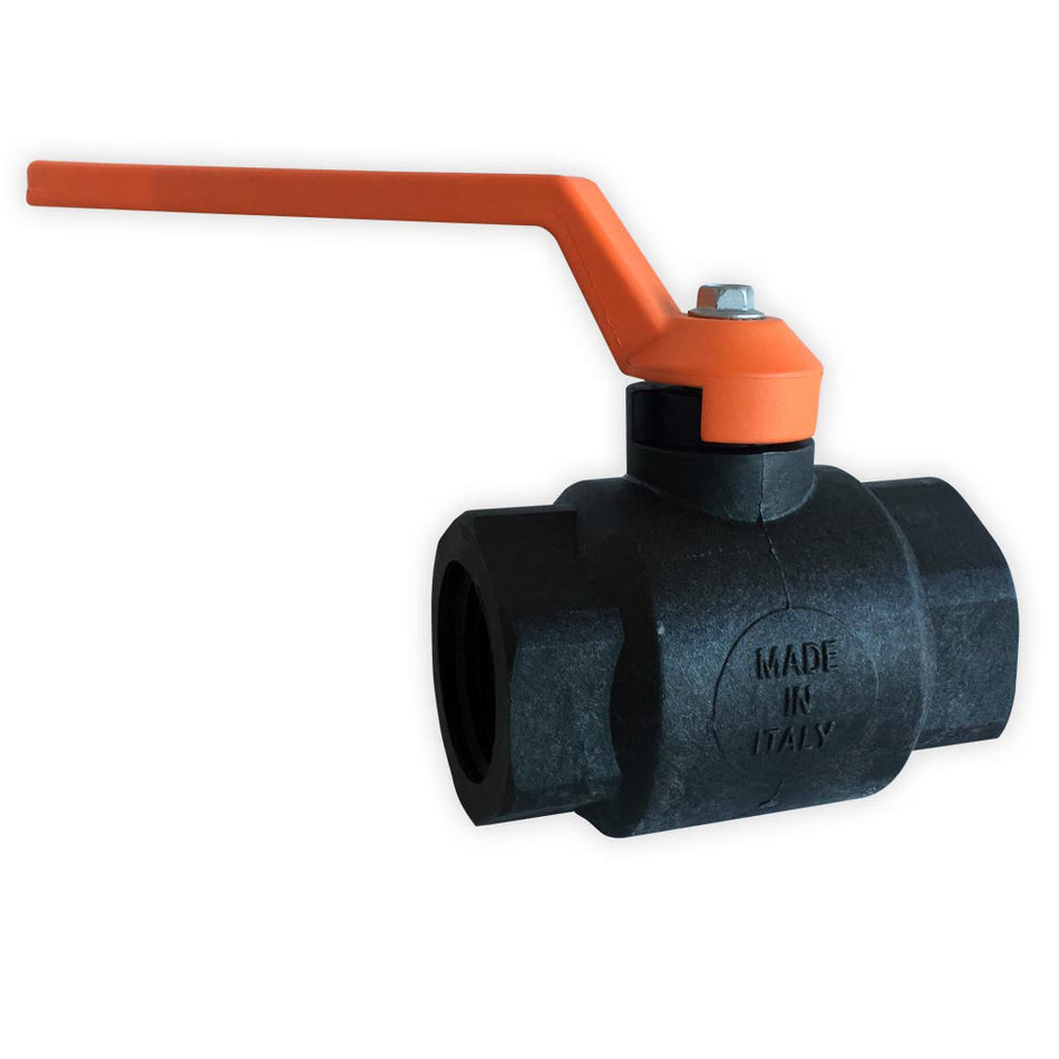 Poly Ball Valve 25mm Orange Handle