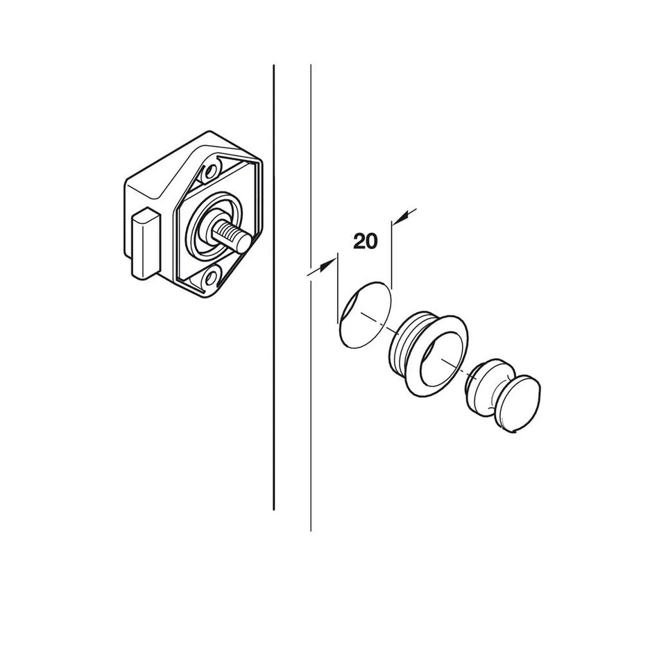 Mini Rosette - Brass-plated - Polished Each