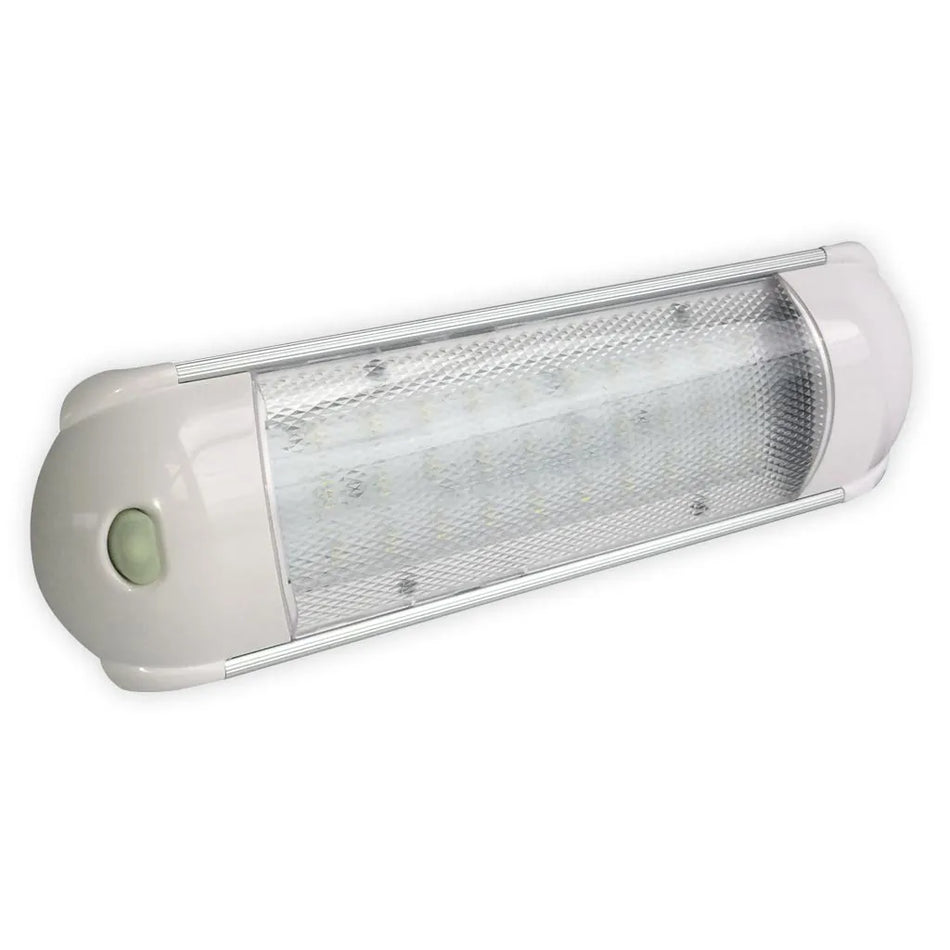 White Interior Light - 30 LED Warm White with Switch 12/24V DC