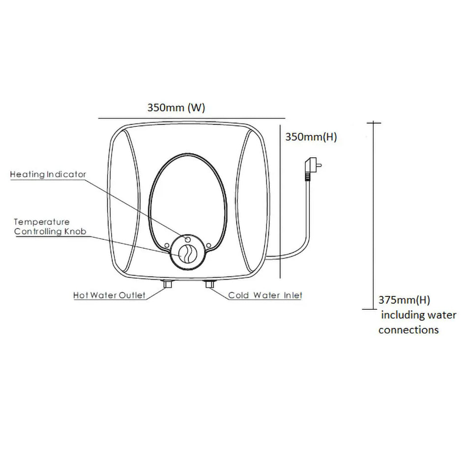 Living Water Heater Wall Mount 10 Litre 240V