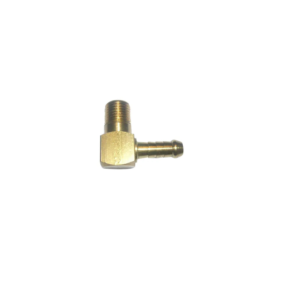 Brass Male Elbow 3/8" Barb to 1/4" BSPT