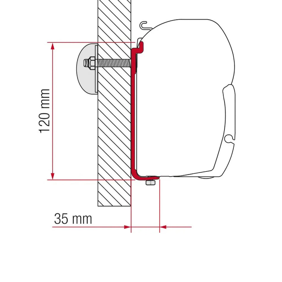 Fiamma Awning Std. Installation Bracket 98655-392