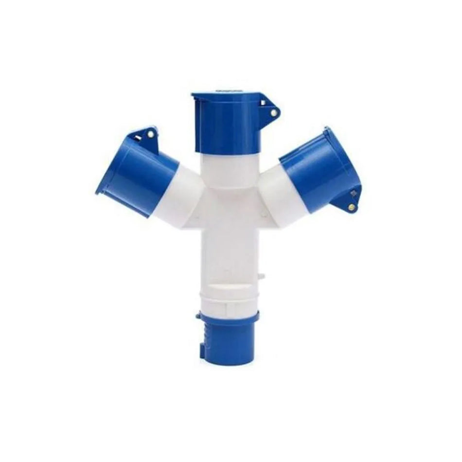 240V 3 Way Adaptor Plug 16 Amp