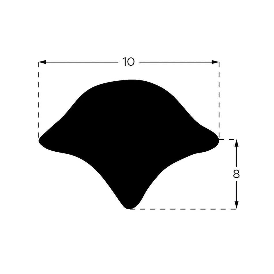 Medium Filler Strip Black Per Metre