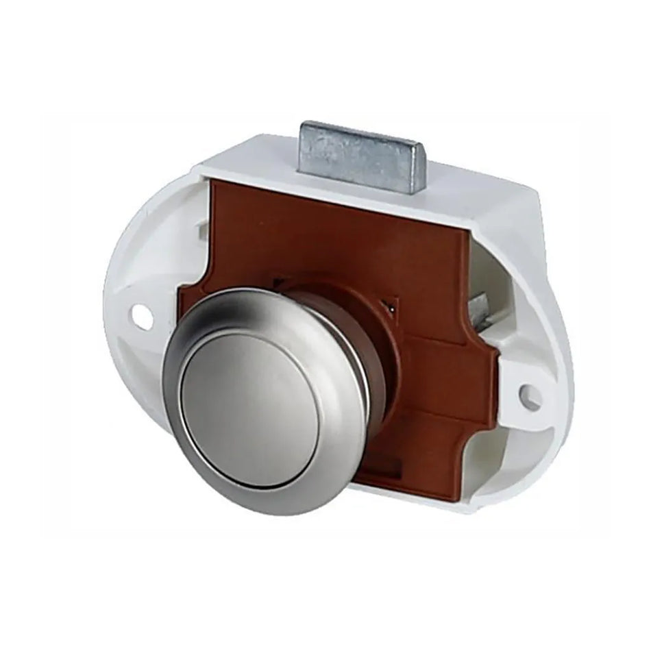 Push Lock Catch Nickle 19mm