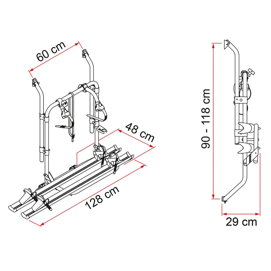 Fiamma Carry-Bike Rack 200D For Double Rear Door < 2006