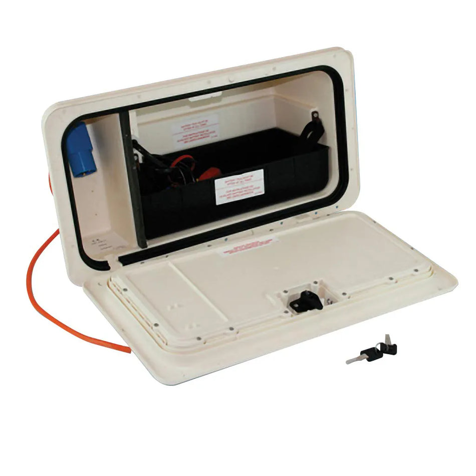 Battery Box & Door with 240V and 12V Fittings