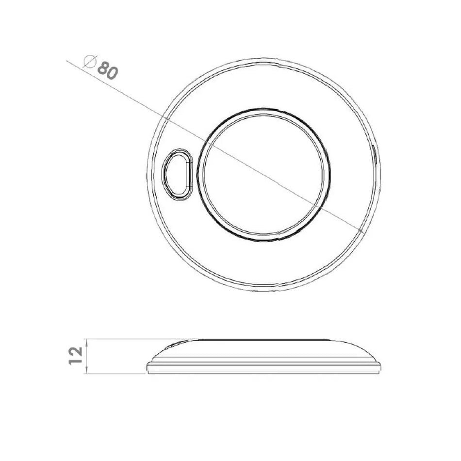 Interior Silver Light 12 LED Warm White with Switch