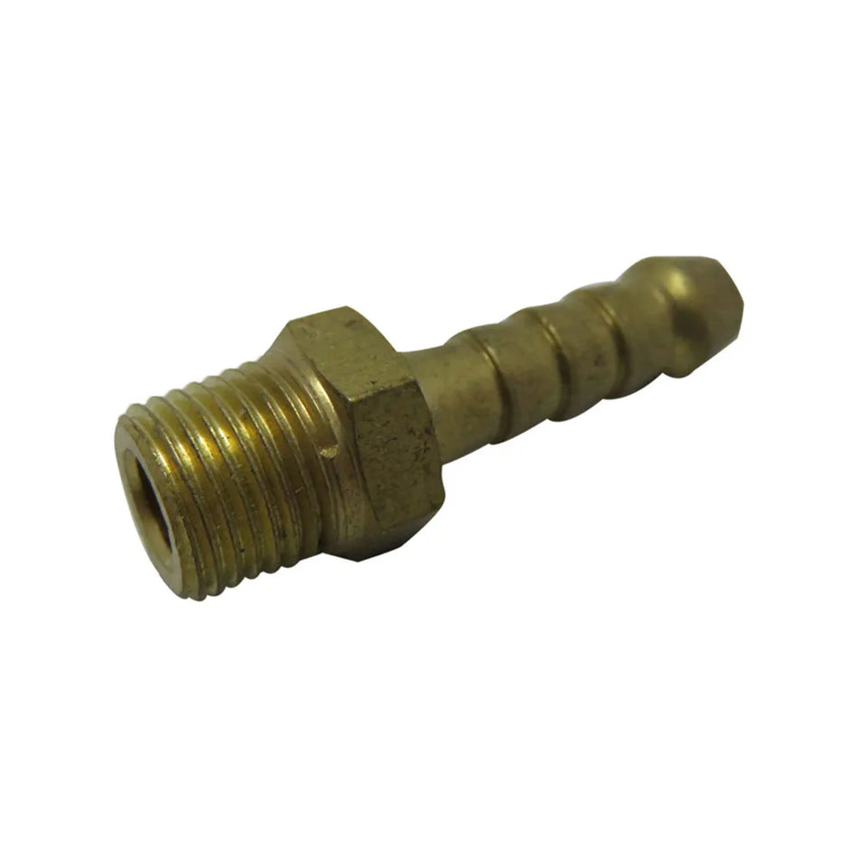 Brass 10mm Hosetail to 1/4" BSP Male Connector