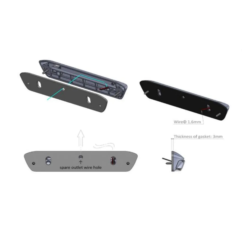 Exterior Waterproof LED Awning / Door Light Silver Finish 10-30V IP67