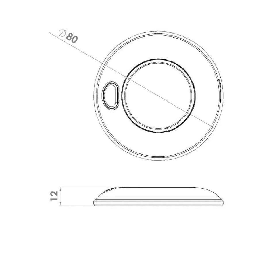 Chrome Interior Light 12 LEDs Warm White with Switch