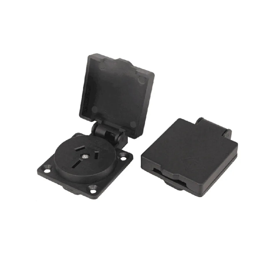 15A NZ/AU Standard Panel Mount Socket Outlet With Flap