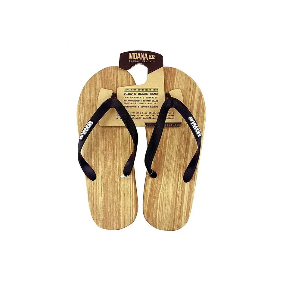 Moana Road Wood Look Jandals Size 37