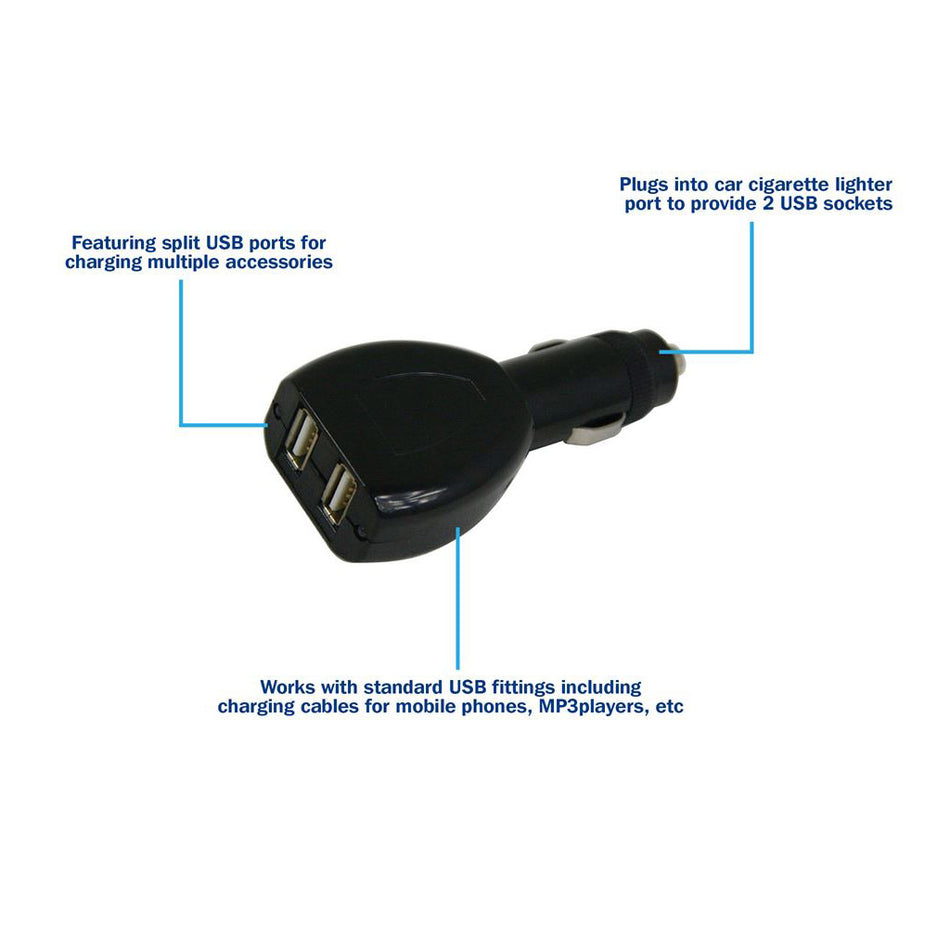 12V Double USB Adaptor