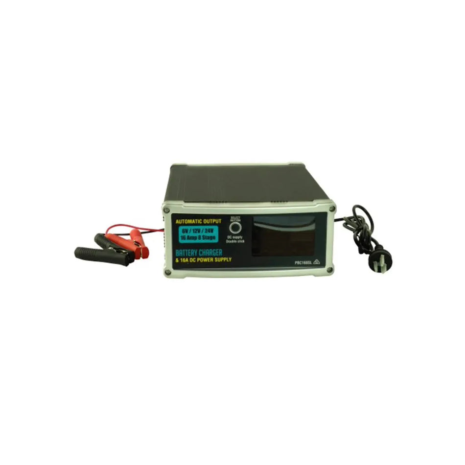 Power Train 16 Amp 8 Stage 6/12/24V Charger & DC Power Supply
