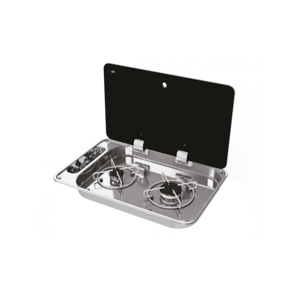 Can 2 Burner Gas Hob With Glass Lid