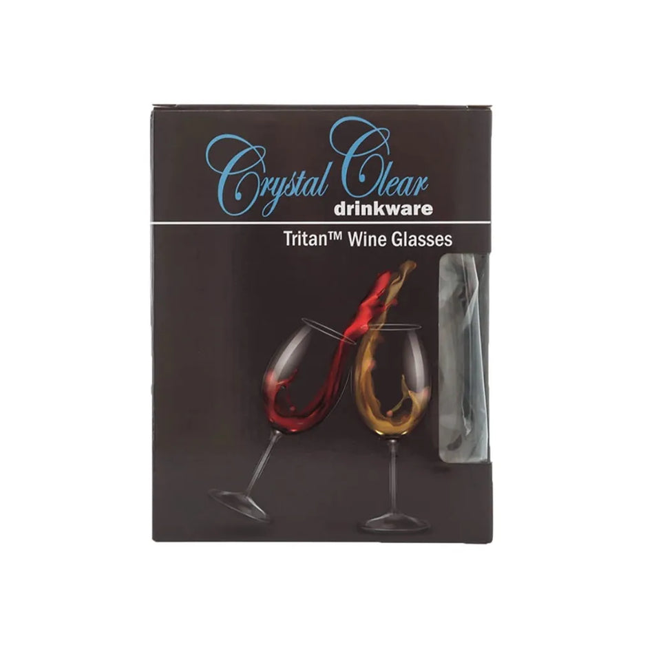 Triton Crystal Clear Long Stem Wine Glass Pack 4