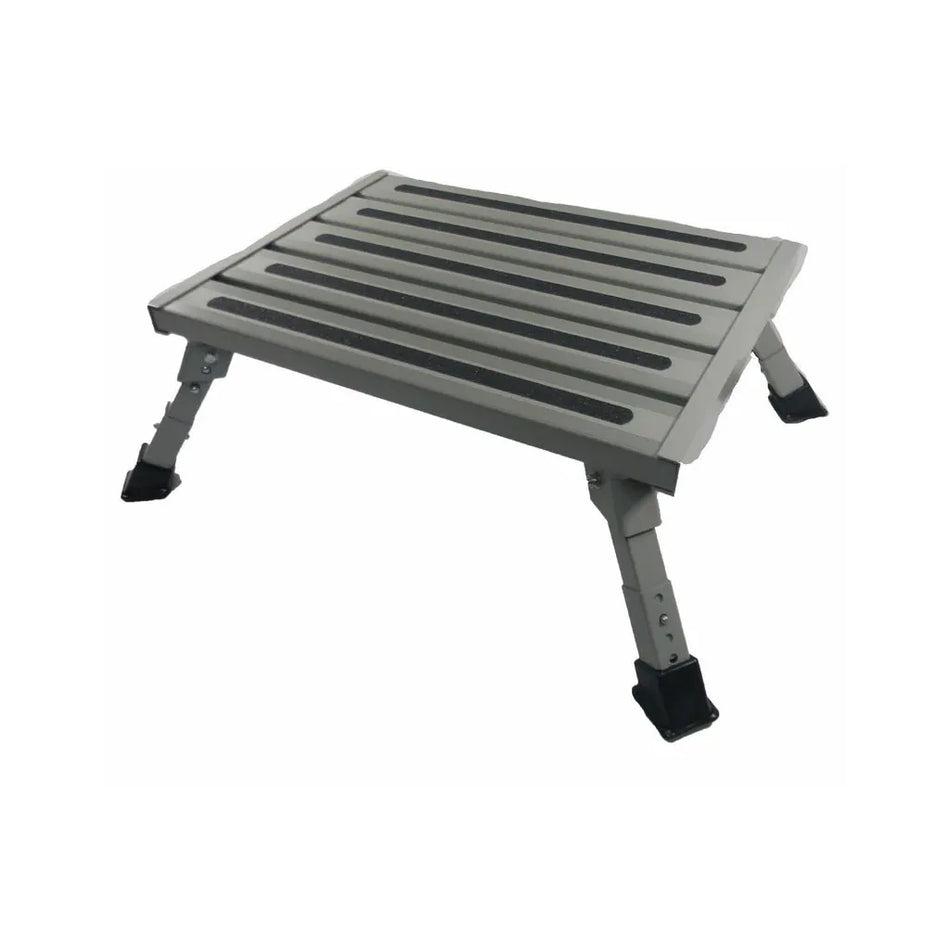 On The Road Heavy Duty Folding Step With Adjustable Legs