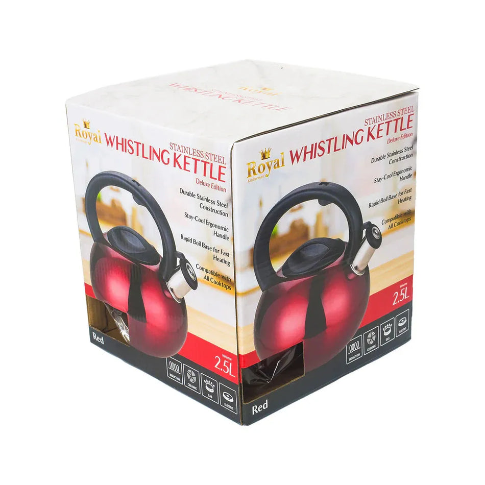 Royal Deluxe Whistling Kettle - Red