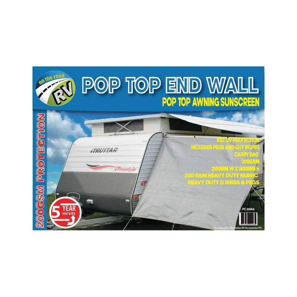 On The Road Privacy Screen Pop Top End Wall