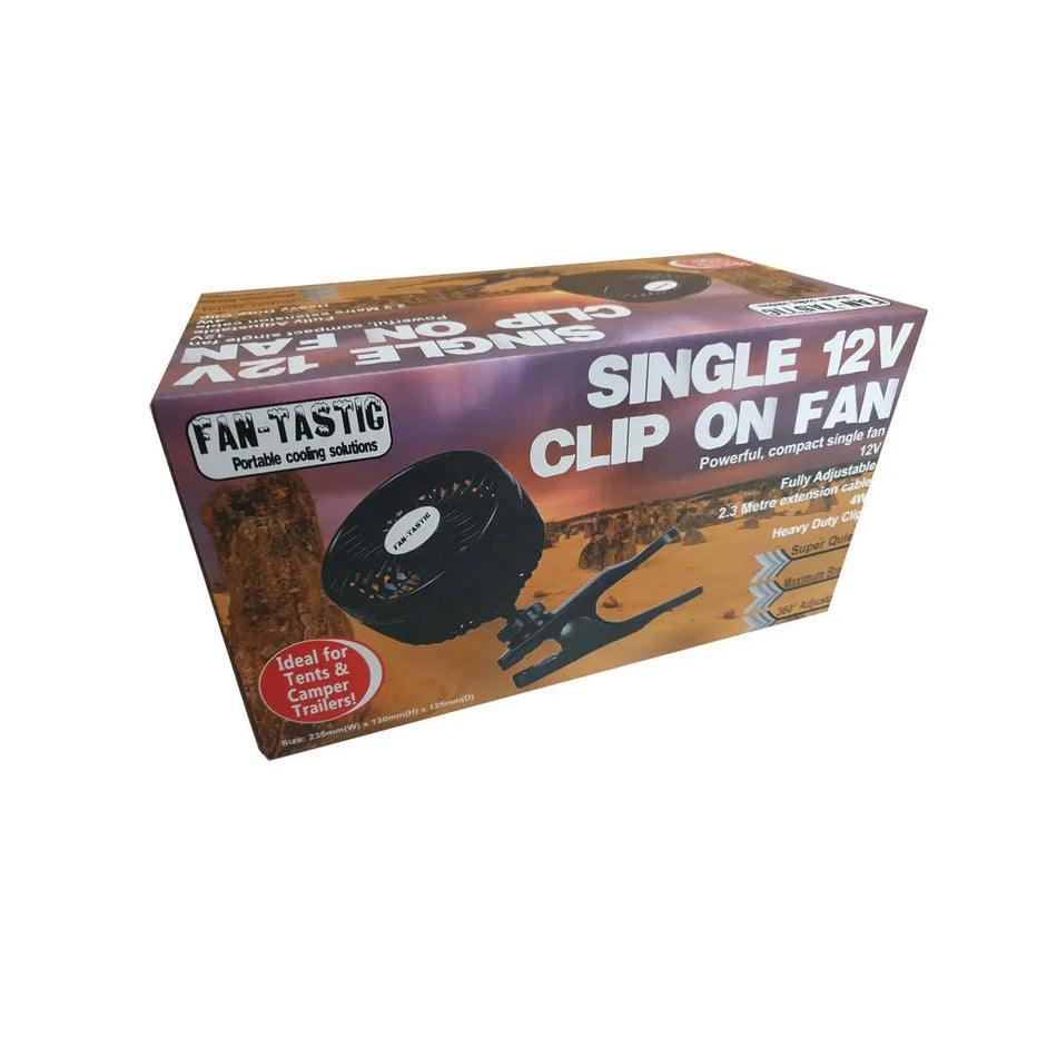 12V Single Clip On Fantastic Compact Fan