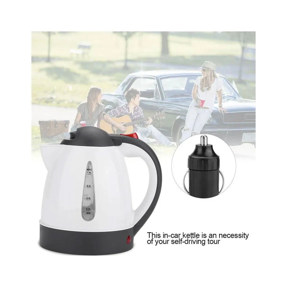 12V On The Road 1 Litre Kettle White
