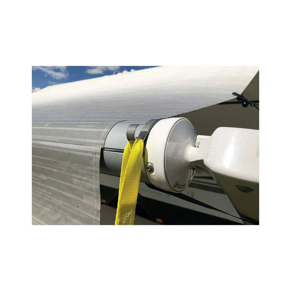 On The Road RV Stainless Steel Awning Tie Down Rope Clip 2 Pack