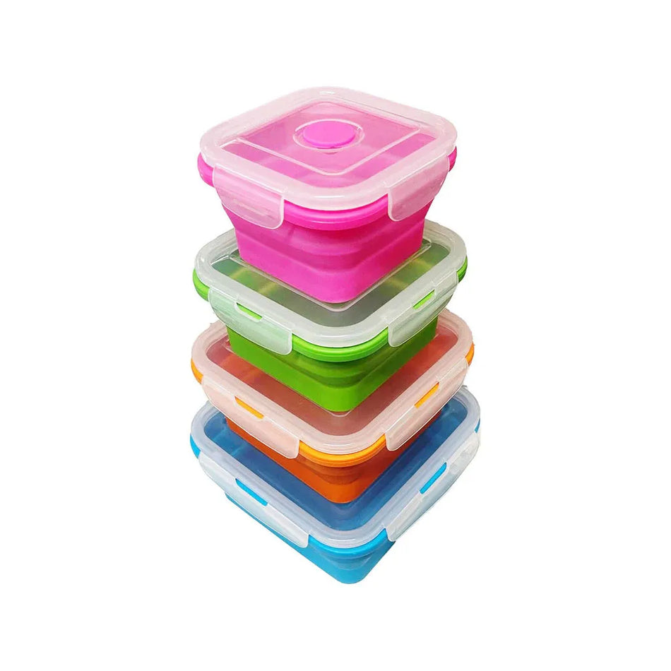 Collapsible Square Siliconetub Set Of 4