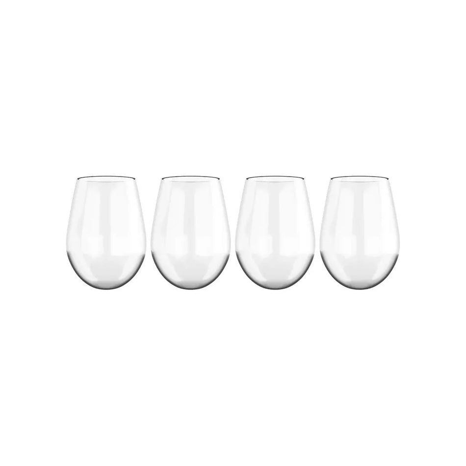 Triton Crystal Clear Stemless Wine Glass 20oz 4 Pack